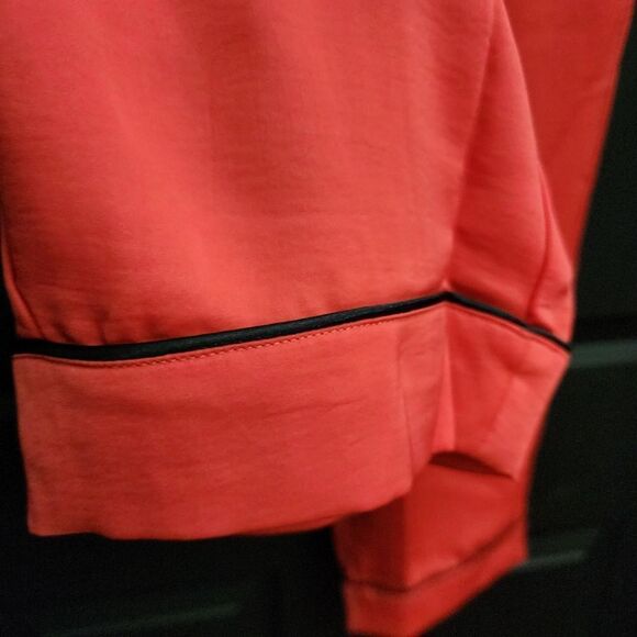 Fabletics EcoSatin Crop Pant - Strawberry Red/Black - Picture 16 of 16